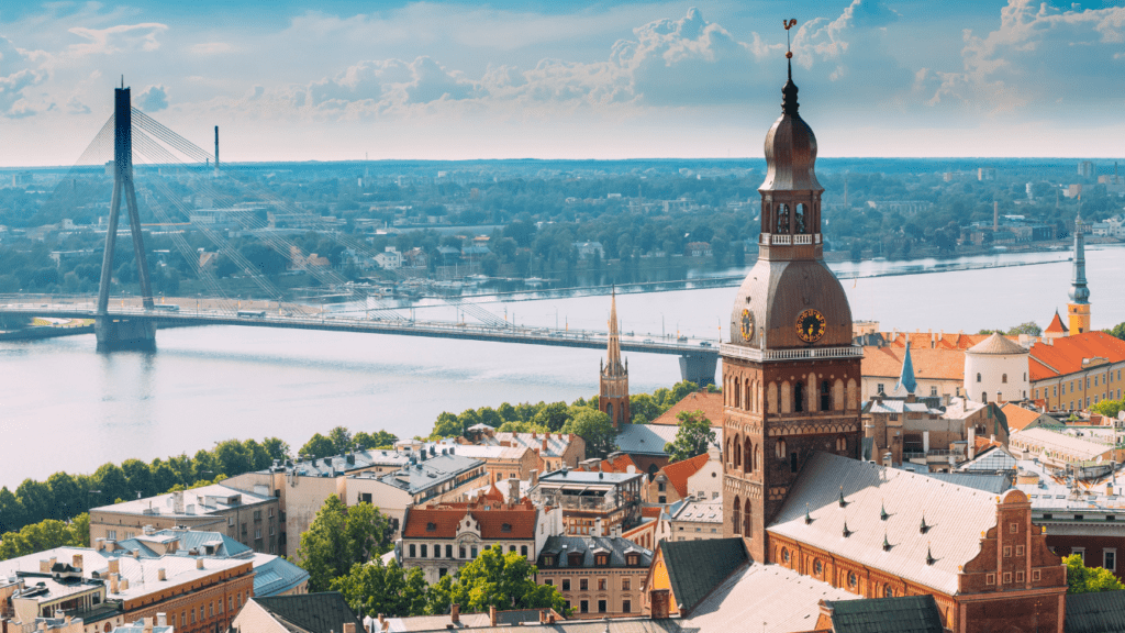 Landscape of Riga, Latvia office
